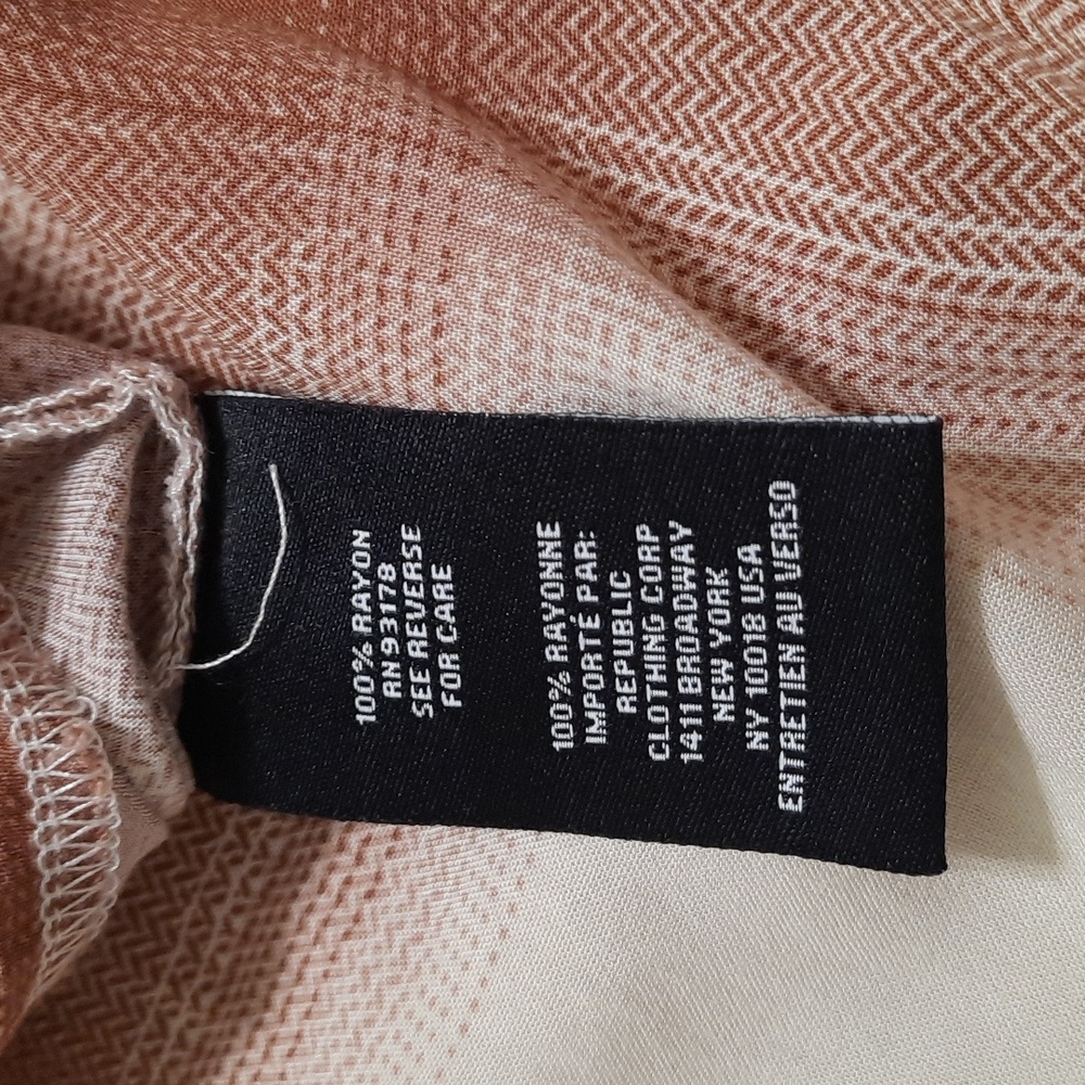 Magaschoni Medium Beige Rust Plaid Button Down Longsleeve Lightweight Sh… - Picture 5 of 5